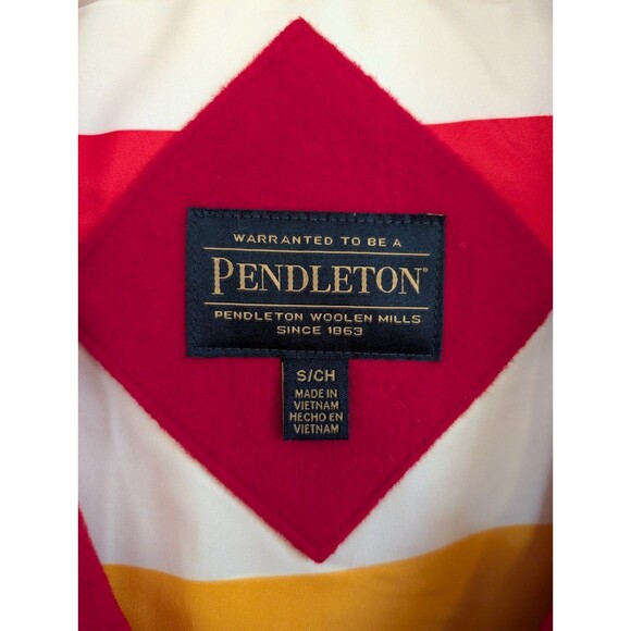 NWOT Pendleton Wool Duffle Pea Coat Women's Small Red Hudson Bay Classy Winter - Picture 8 of 11